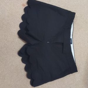 J Crew scalloped black shorts. Worn only once!